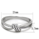 Sterling Silver Rings For Women TS435 Rhodium 925 Sterling Silver Ring