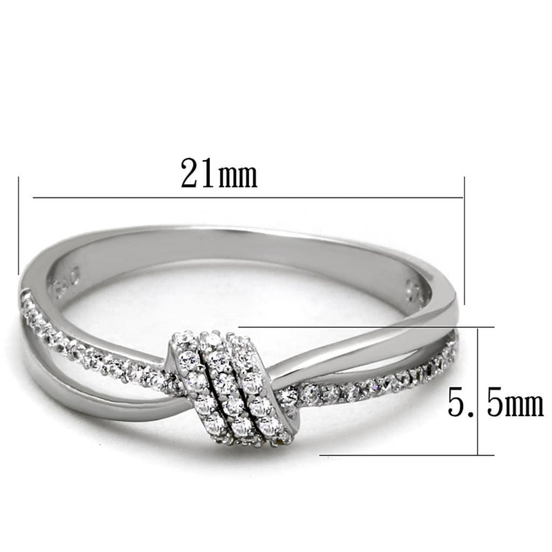 Sterling Silver Rings For Women TS435 Rhodium 925 Sterling Silver Ring