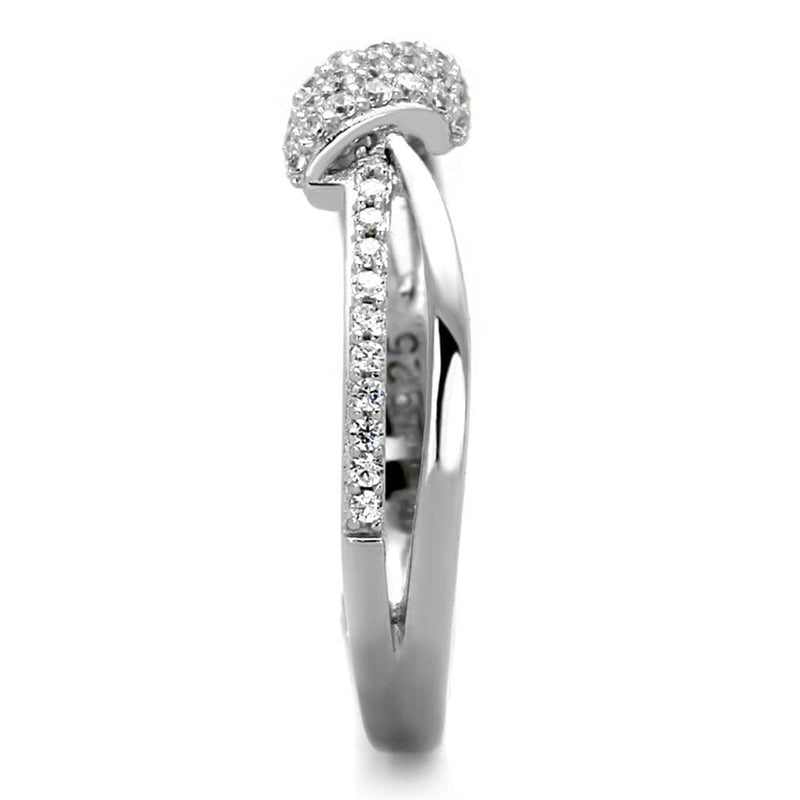 Silver Jewelry Rings Sterling Silver Rings For Women TS435 Rhodium 925 Sterling Silver Ring Alamode Fashion Jewelry Outlet
