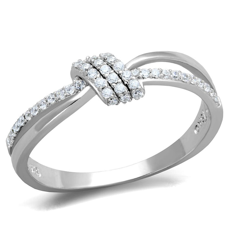 Silver Jewelry Rings Sterling Silver Rings For Women TS435 Rhodium 925 Sterling Silver Ring Alamode Fashion Jewelry Outlet