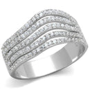 Sterling Silver Rings TS364 Rhodium 925 Sterling Silver Ring with CZ
