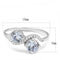 Sterling Silver Rings TS577 Rhodium 925 Sterling Silver Ring with CZ