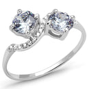 Sterling Silver Rings TS577 Rhodium 925 Sterling Silver Ring with CZ