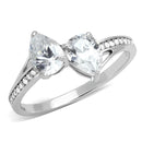 Silver Jewelry Rings Sterling Silver Rings TS578 Rhodium 925 Sterling Silver Ring with CZ Alamode Fashion Jewelry Outlet