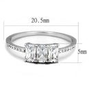 Sterling Silver Rings TS579 Rhodium 925 Sterling Silver Ring with CZ