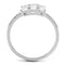 Silver Jewelry Rings Sterling Silver Rings TS579 Rhodium 925 Sterling Silver Ring with CZ Alamode Fashion Jewelry Outlet