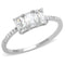 Sterling Silver Rings TS579 Rhodium 925 Sterling Silver Ring with CZ