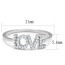 Sterling Silver Rings TS580 Rhodium 925 Sterling Silver Ring with CZ