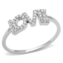 Sterling Silver Rings TS580 Rhodium 925 Sterling Silver Ring with CZ