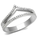 Sterling Silver Rings TS582 Rhodium 925 Sterling Silver Ring with CZ