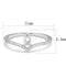 Silver Jewelry Rings Sterling Silver Rings TS583 Rhodium 925 Sterling Silver Ring with CZ Alamode Fashion Jewelry Outlet