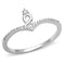 Sterling Silver Rings TS583 Rhodium 925 Sterling Silver Ring with CZ