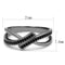 Sterling Silver Rings TS599 Ruthenium 925 Sterling Silver Ring with Synthetic