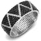 Sterling Silver Rings TS600 Rhodium + Ruthenium 925 Sterling Silver Ring
