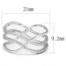 Silver Jewelry Rings Sterling Silver Rings TS602 Rhodium 925 Sterling Silver Ring with CZ Alamode Fashion Jewelry Outlet