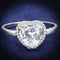 Silver Jewelry Rings Sterling Silver Rings TS603 Rhodium 925 Sterling Silver Ring with CZ Alamode Fashion Jewelry Outlet