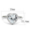 Silver Jewelry Rings Sterling Silver Rings TS603 Rhodium 925 Sterling Silver Ring with CZ Alamode Fashion Jewelry Outlet