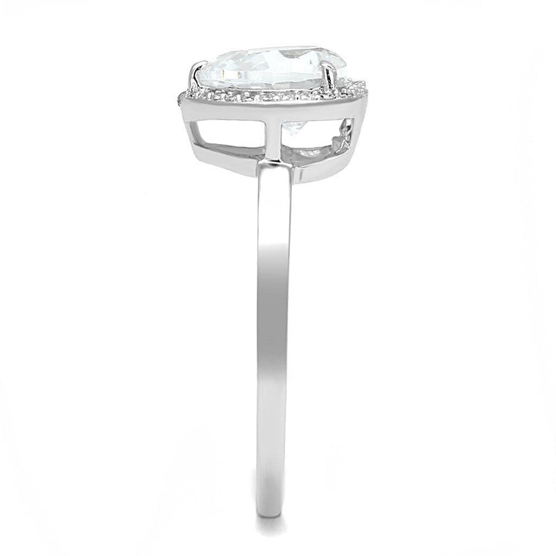 Sterling Silver Rings TS603 Rhodium 925 Sterling Silver Ring with CZ