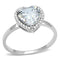 Sterling Silver Rings TS603 Rhodium 925 Sterling Silver Ring with CZ