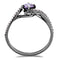 Sterling Silver Rings TS610 Ruthenium 925 Sterling Silver Ring with CZ