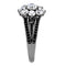 Sterling Silver Rings TS611 Ruthenium 925 Sterling Silver Ring with CZ