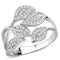 Silver Jewelry Rings Sterling Silver Rings TS618 Rhodium 925 Sterling Silver Ring with CZ Alamode Fashion Jewelry Outlet