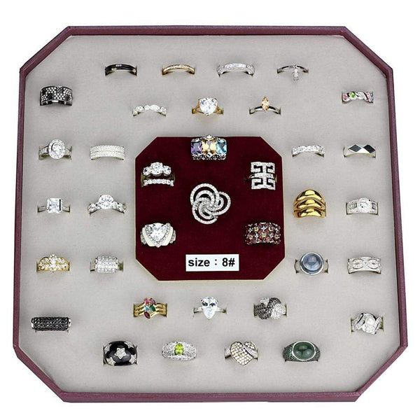 Sterling Silver Rings VK925-002-SIZE8 Assorted 925 Sterling Silver Ring