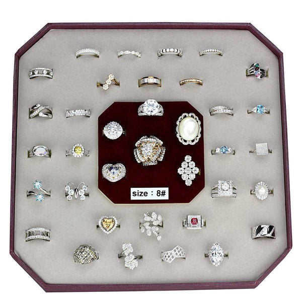 Sterling Silver Rings VK925-003-SIZE8 Assorted 925 Sterling Silver Ring