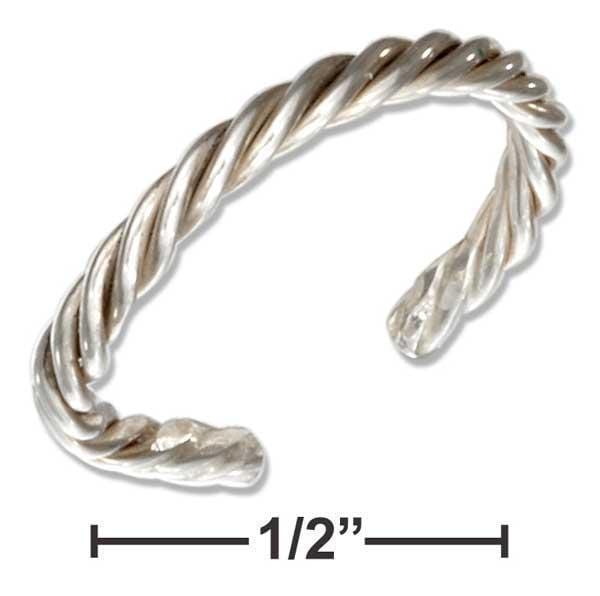 Silver Jewelry Rings Sterling Silver Rope Band Toe Ring JadeMoghul Inc.