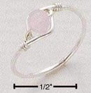 Silver Jewelry Rings Sterling Silver Rose Quartz Bead Wire Ring JadeMoghul Inc.