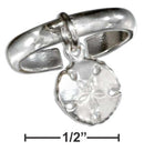 Silver Jewelry Rings Sterling Silver Sand Dollar Charm Toe Ring JadeMoghul Inc.