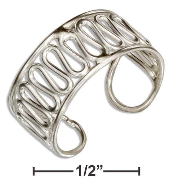 Silver Jewelry Rings Sterling Silver Squiggle Wire Toe Ring JadeMoghul