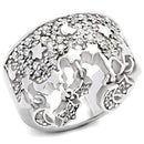 Silver Jewelry Rings Sterling Silver Wedding Rings 8X015 Rhodium 925 Sterling Silver Ring Alamode Fashion Jewelry Outlet