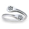 Silver Jewelry Rings Sterling Silver Wrapped Around My Finger Wrapped Double Dog Paw Print Toe Ring JadeMoghul Inc.