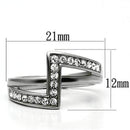 Swarovski Crystal Rings TK624 Stainless Steel Ring with Top Grade Crystal