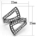 Swarovski Crystal Rings TK625 Stainless Steel Ring with Top Grade Crystal