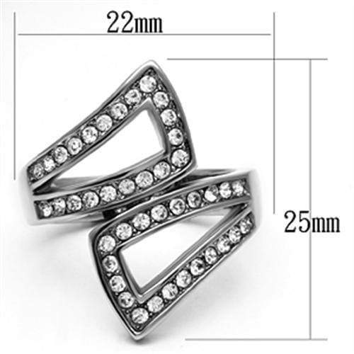 Swarovski Crystal Rings TK625 Stainless Steel Ring with Top Grade Crystal