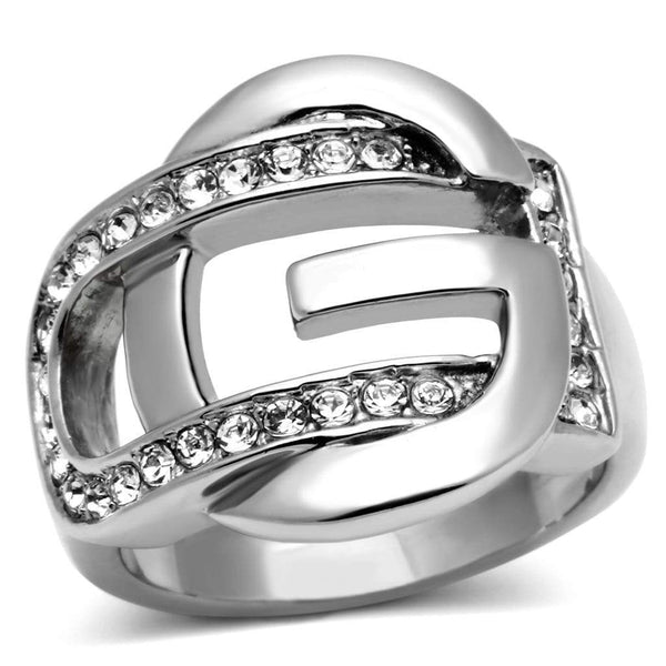 Swarovski Crystal Rings TK634 Stainless Steel Ring with Top Grade Crystal