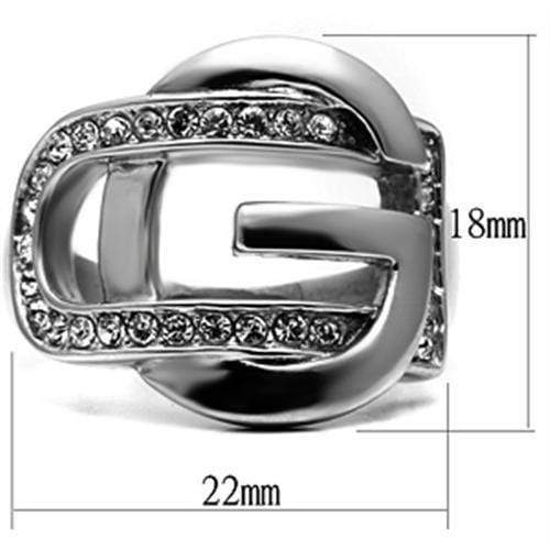 Swarovski Crystal Rings TK634 Stainless Steel Ring with Top Grade Crystal