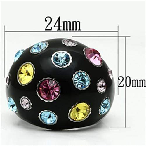 Swarovski Crystal Rings TK640 Stainless Steel Ring with Top Grade Crystal