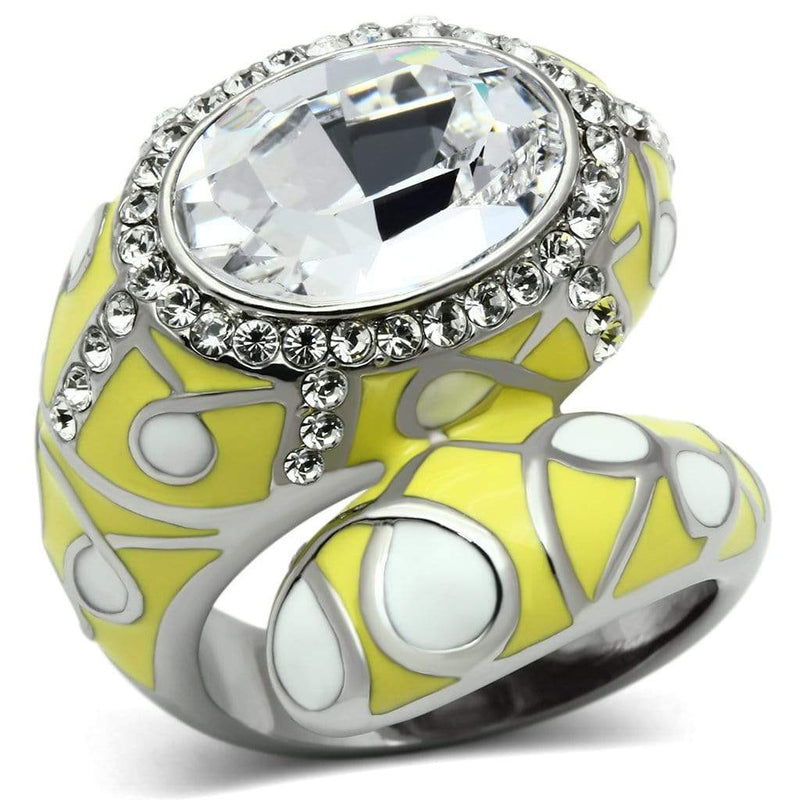 Swarovski Crystal Rings TK643 Stainless Steel Ring with Top Grade Crystal