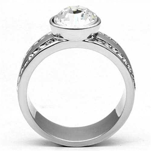 Swarovski Crystal Rings TK646 Stainless Steel Ring with Top Grade Crystal