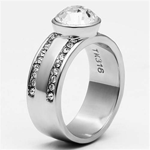 Swarovski Crystal Rings TK646 Stainless Steel Ring with Top Grade Crystal