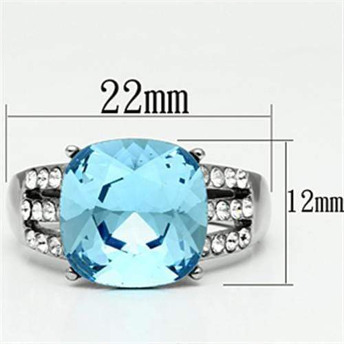 Swarovski Crystal Rings TK647 Stainless Steel Ring with Top Grade Crystal