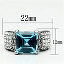 Swarovski Crystal Rings TK648 Stainless Steel Ring with Top Grade Crystal