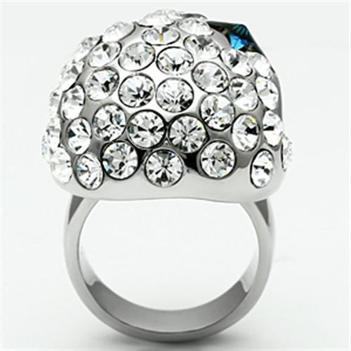 Swarovski Crystal Rings TK669 Stainless Steel Ring with Top Grade Crystal