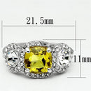 Tiffany Rings LO2517 Rhodium Brass Ring with Synthetic in Topaz