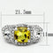 Tiffany Rings LO2517 Rhodium Brass Ring with Synthetic in Topaz