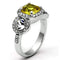 Tiffany Rings LO2517 Rhodium Brass Ring with Synthetic in Topaz