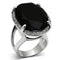 Tiffany Rings LO3534 Rhodium Brass Ring with Synthetic in Jet